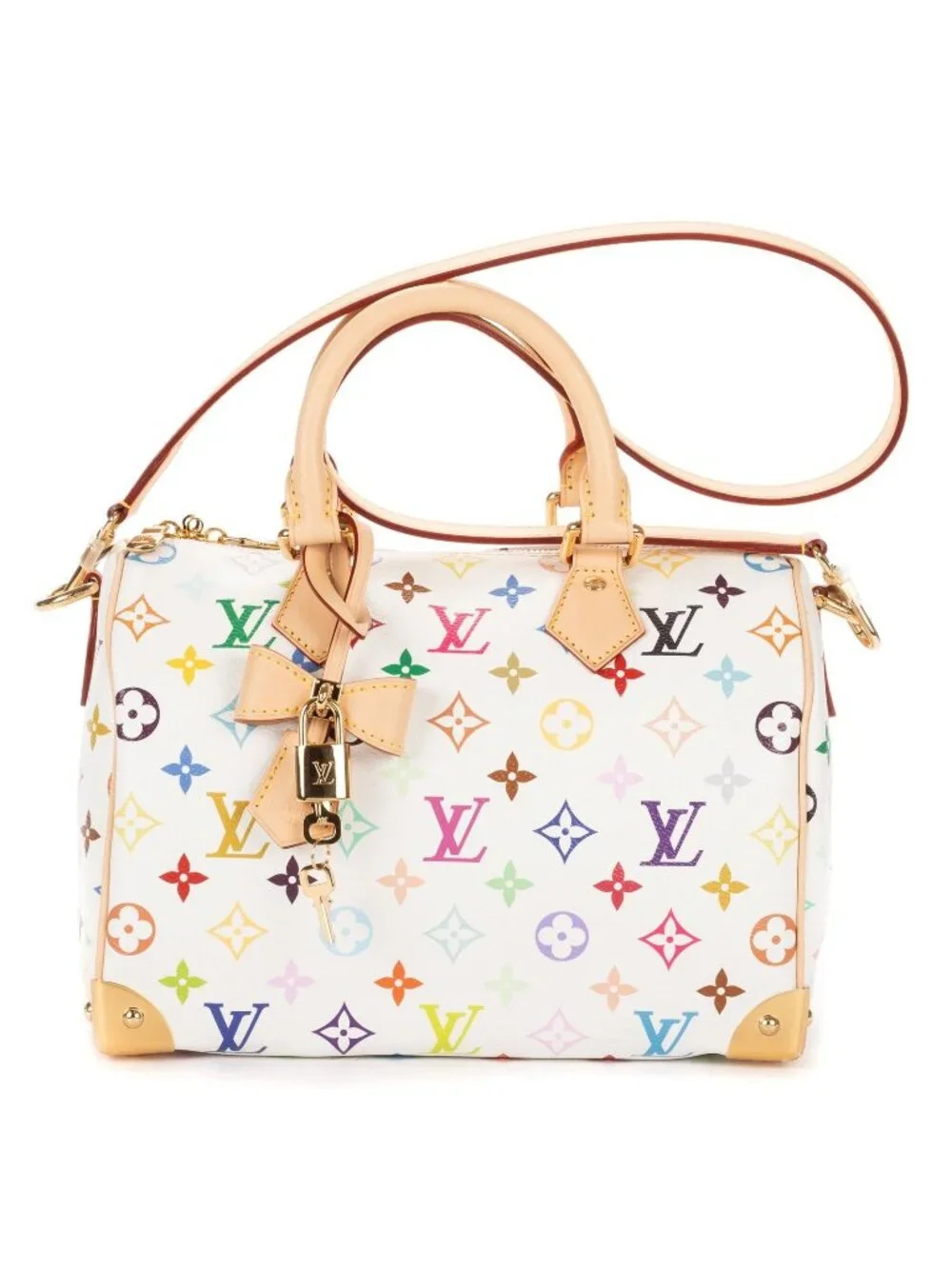 Louis Vuitton Ltd Ed LV Takashi Murakami Speedy Bandouli?re Multicolor Monogram